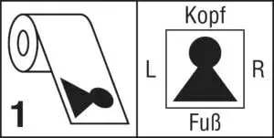 Laufrichtung / Wickelrichtung