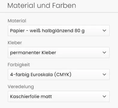 Einstellung Kalkulator