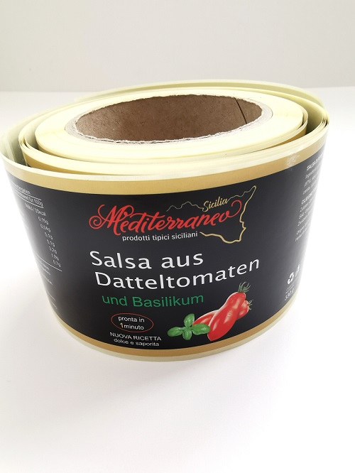 Etikett für Lebensmittel Tomate