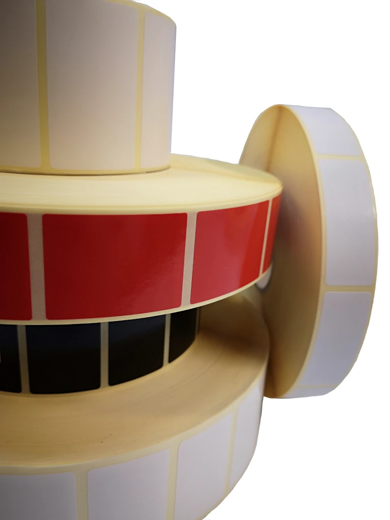 Mehrere Rollen Blanko-Label